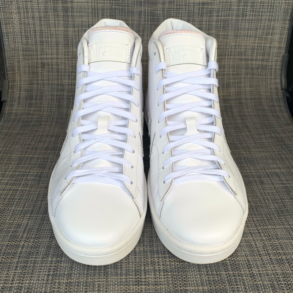 Converse White High-Top Leather Sneakers - Picture 3 of 14